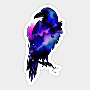 Watercolor Raven Sticker